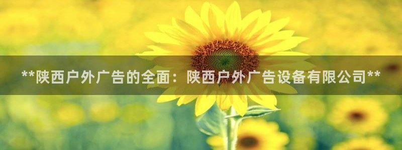 杏宇平台好吗：**陕西户外广告的全面：陕西户外广告设备有限公司**