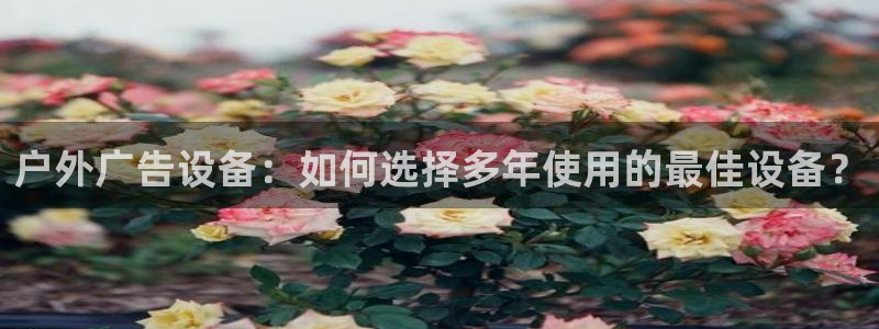 杏宇平台测速链接：户外广告设备：如何选择多年使用的最佳设备？