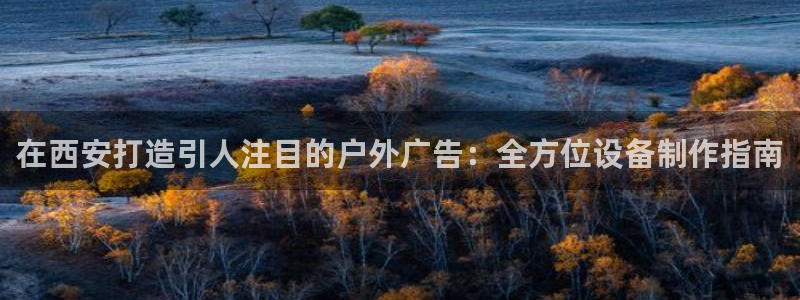 杏宇平台代理多少钱一个：在西安打造引人注目的户外广告：全方位设备制作指南