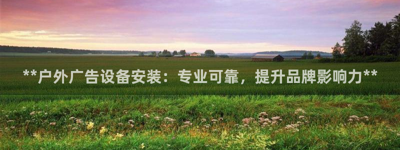 杏宇平台招商：**户外广告设备安装：专业可靠，提升品牌影响力**