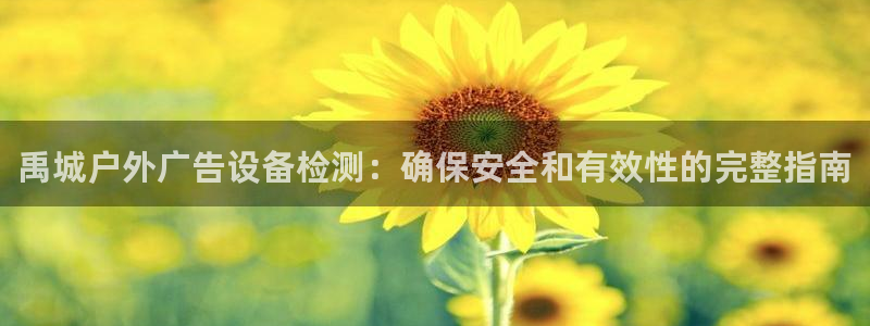 杏宇平台代理怎么样：禹城户外广告设备检测