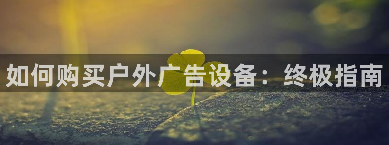杏宇平台是什么：如何购买户外广告设备：终极指南